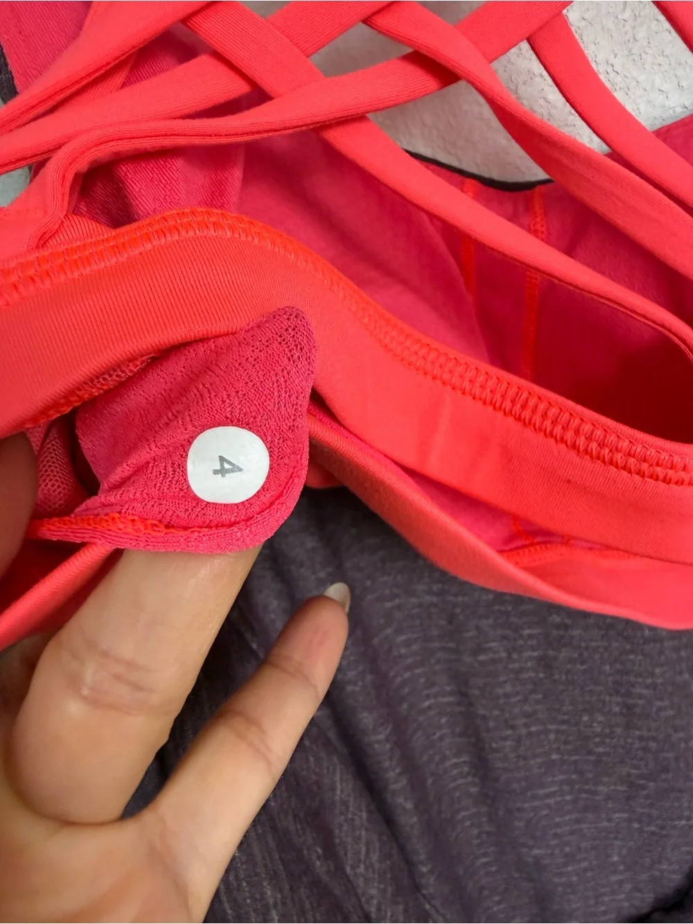 Lululemon Size 4 2-in-1 Strappy Bra Tank Top Open Back Yoga Workout